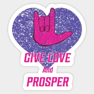 Retro 60's Sci Fi Give Love And Prosper Sticker